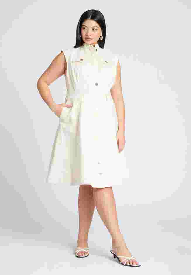Denim Fit & Flare Dress image number 0