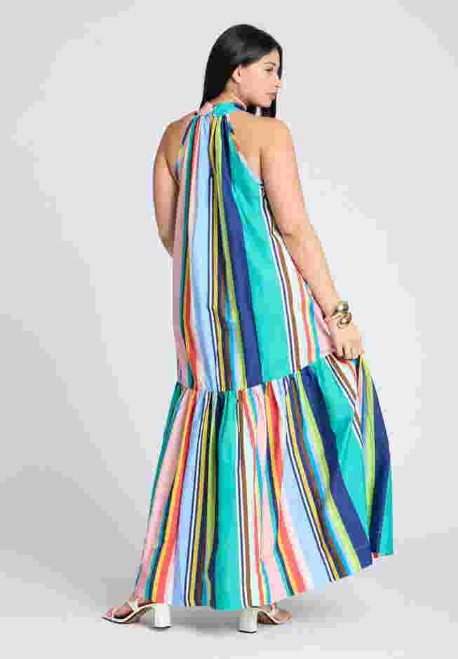 Multi Stripe Trapeze Maxi Dress image number 1