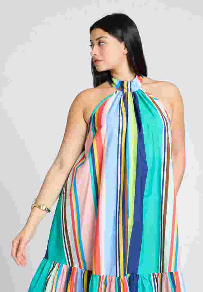 Multi Stripe Trapeze Maxi Dress image number 2