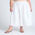 Midi Poplin Skirt image number null