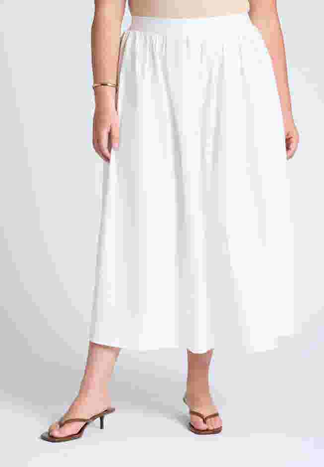 Midi Poplin Skirt image number 1