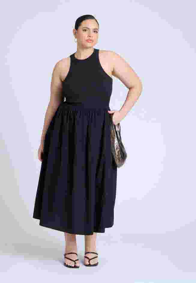 Midi Poplin Skirt image number 1