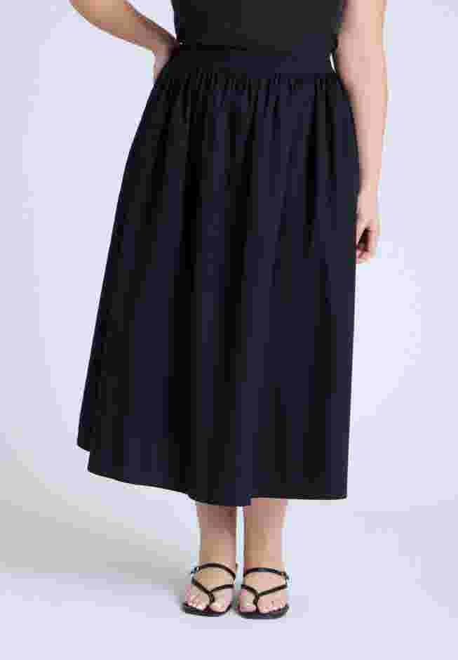Midi Poplin Skirt image number 2