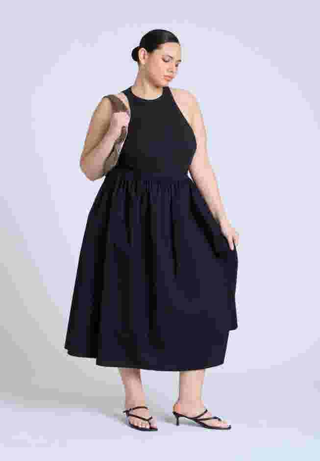 Midi Poplin Skirt image number 4