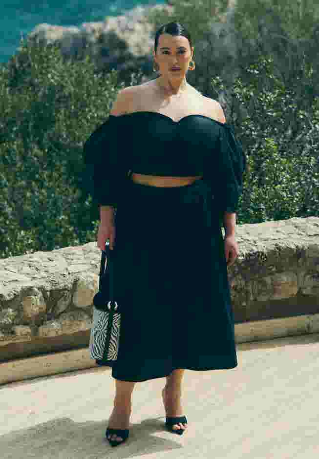 Midi Poplin Skirt image number 5
