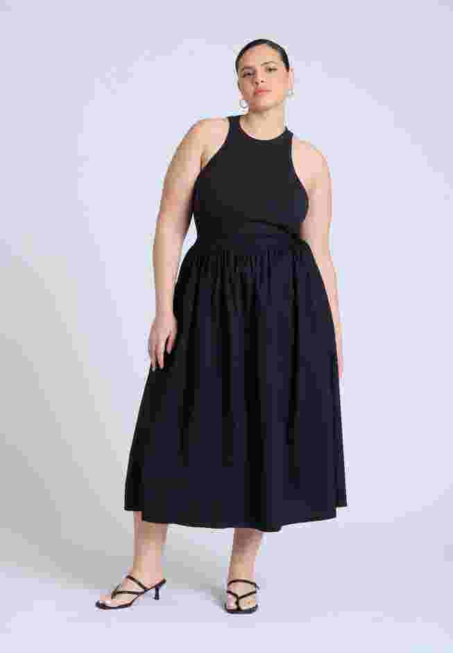 Midi Poplin Skirt image number 0