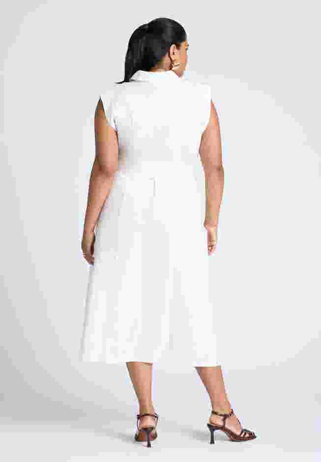 Midi Sleeveless Shirt Dress image number 1