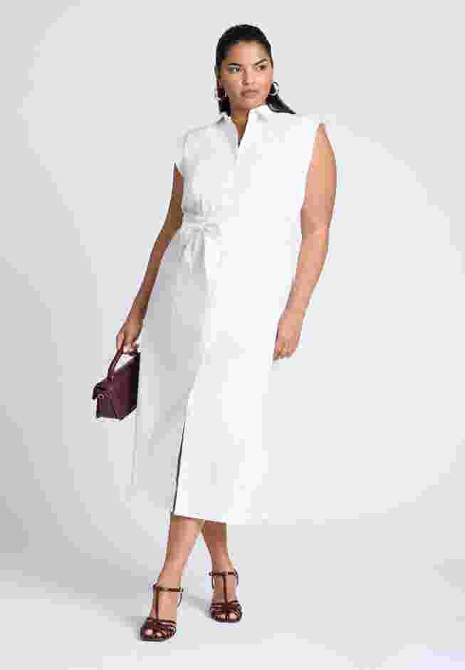Midi Sleeveless Shirt Dress image number 2