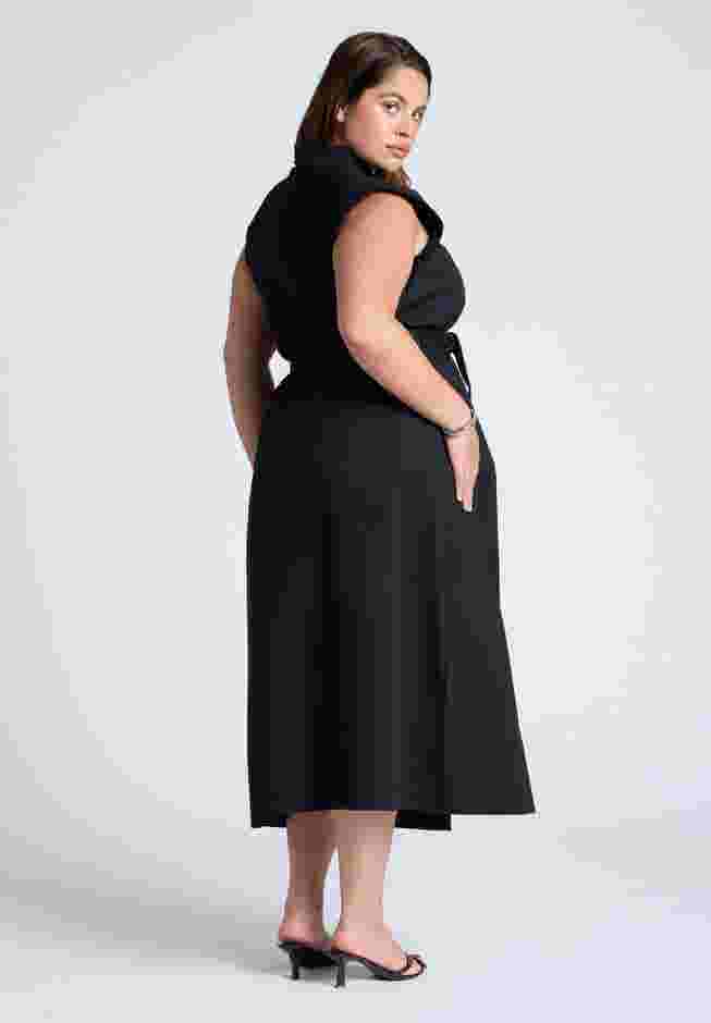 Midi Sleeveless Shirt Dress image number 2