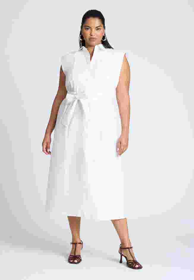 Midi Sleeveless Shirt Dress image number 0