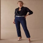 True Fit Stretch Denim Straight Leg Jean image number null