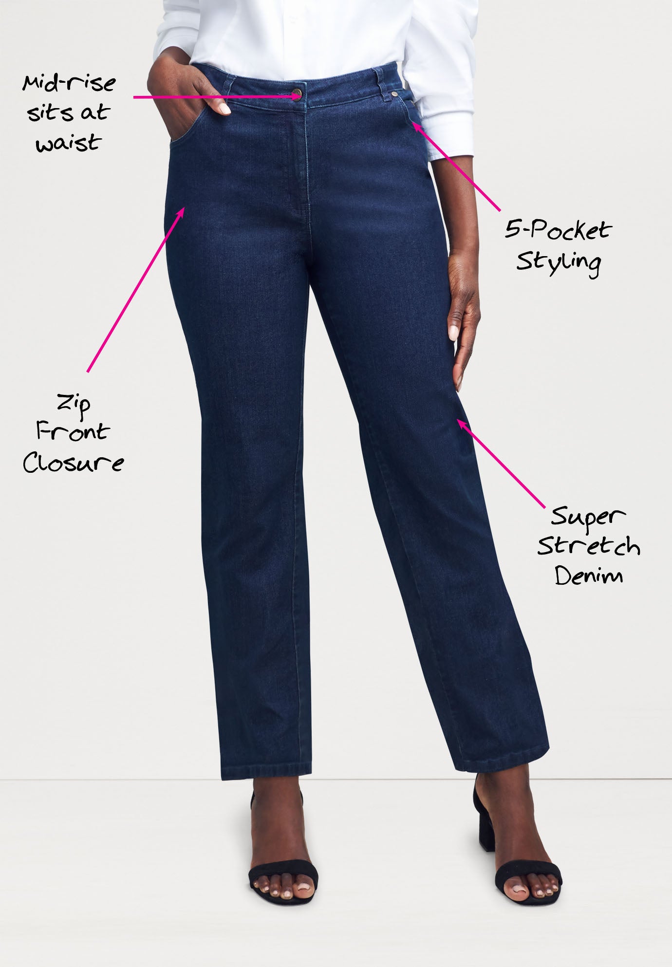 True Fit Stretch Denim Straight Leg Jean image number 1