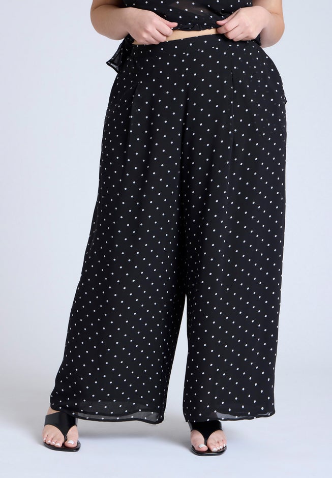 Wide Leg Polka Dot Pant  image number 1