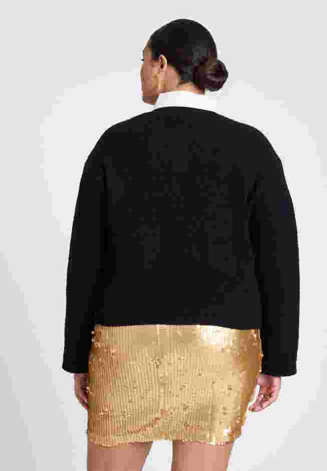 Knitted Cardigan Twofer Jacket image number 1