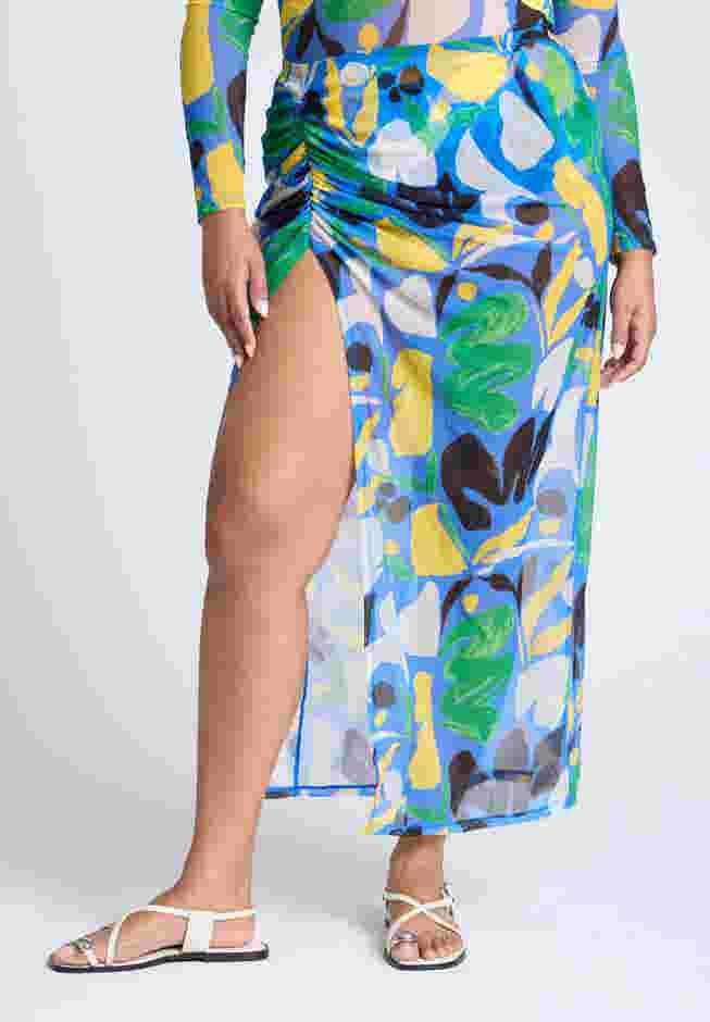 Mesh Maxi Skirt Coverup image number 2