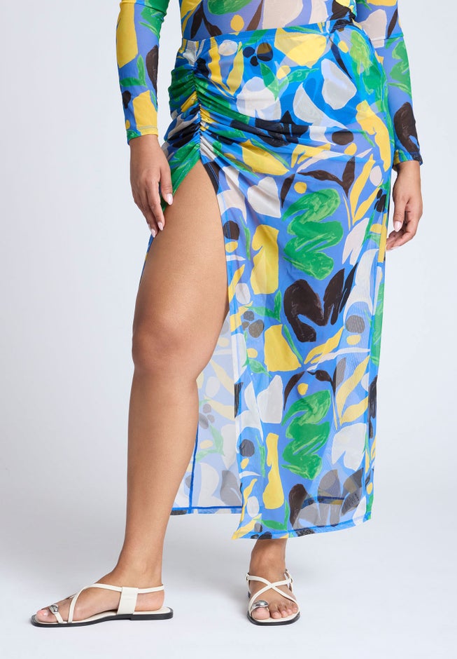 Mesh Maxi Skirt Coverup image number null