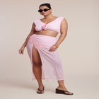 Mesh Maxi Asym Skirt Coverup image number null