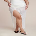 Mesh Maxi Asym Skirt Coverup image number null