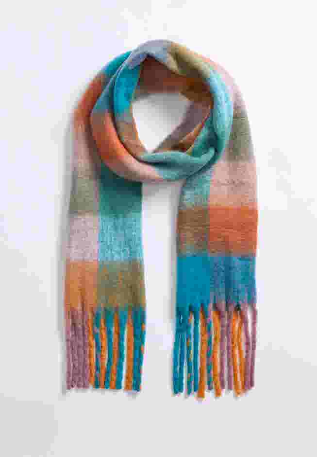 Checkered Fringe Scarf image number 0