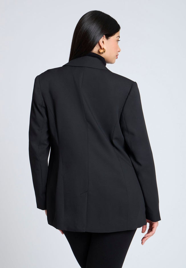 The Fluid Crepe Longline Blazer image number 1