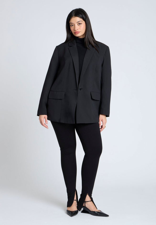 The Fluid Crepe Longline Blazer image number 2