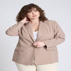 The Fluid Crepe Longline Blazer image number null