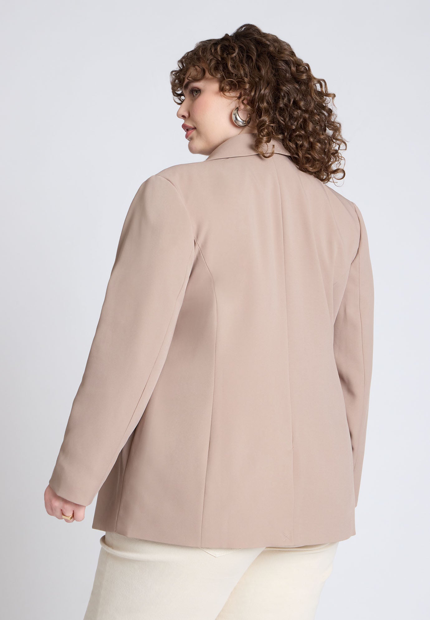 The Fluid Crepe Longline Blazer image number 2