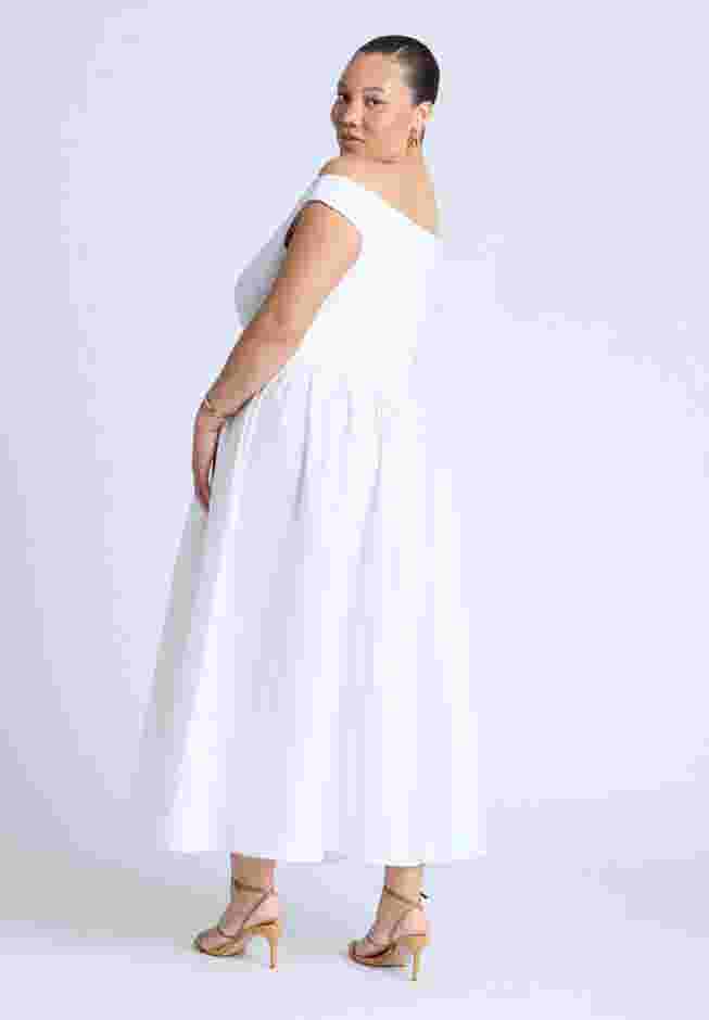 Boat Neck Mixed Fabric Dress image number 1