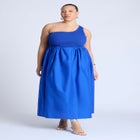 Sweater Bodice Poplin Dress image number null