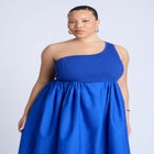 Sweater Bodice Poplin Dress image number null