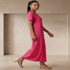 Stretch Cotton T-Shirt Maxi Dress image number null