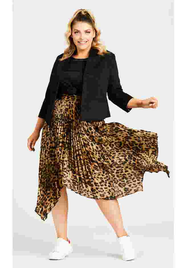 Pleated Print Skirt image number 5