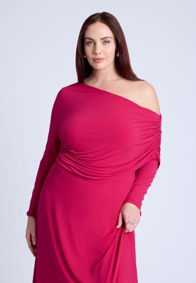 Knit Shirred Dress image number 2