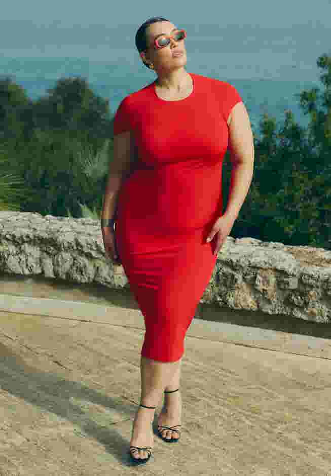 Cutout Back Midi Dress image number 1
