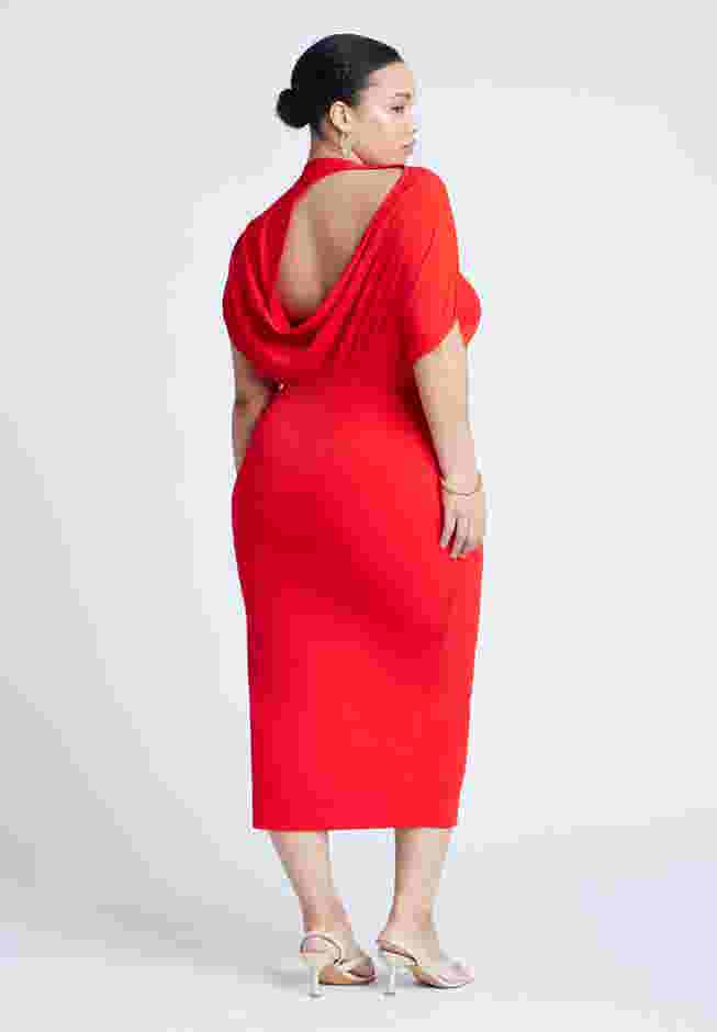 Cutout Back Midi Dress image number 3