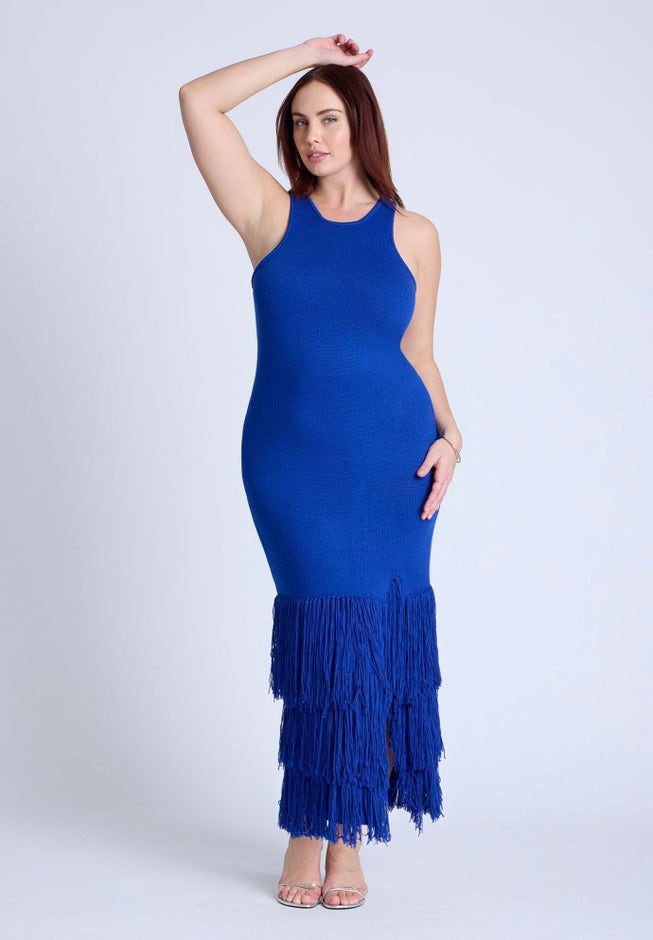 Fringe Maxi Dress image number null