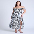 Printed Zebra Dress image number null
