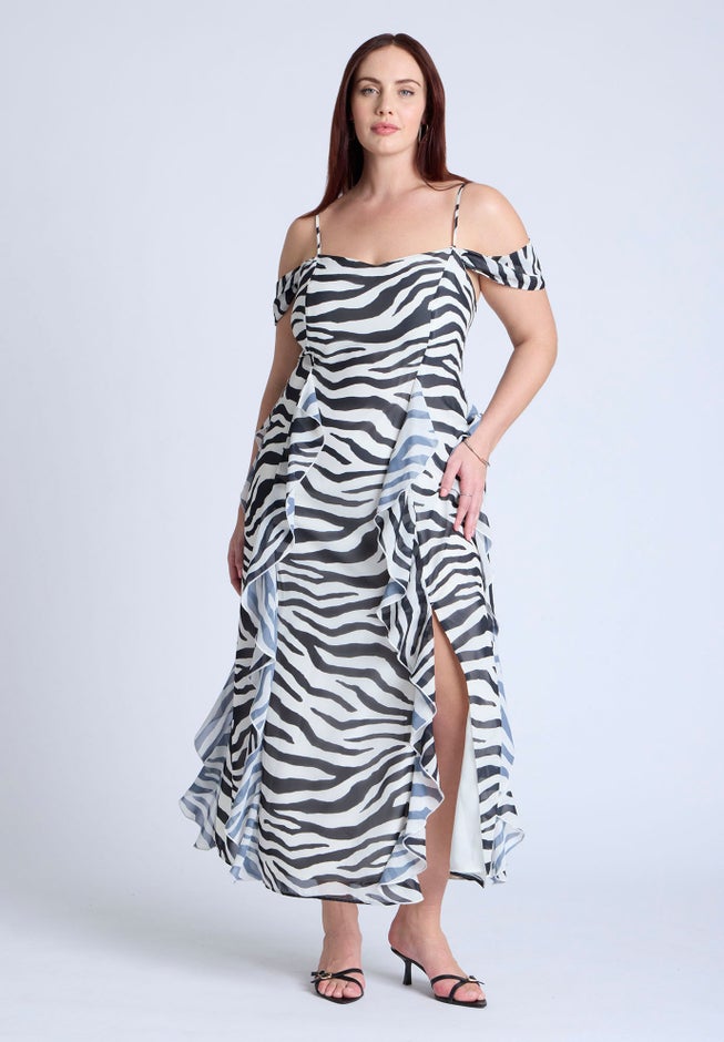 Printed Zebra Dress image number 1