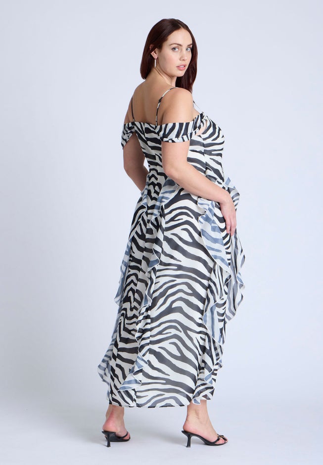 Printed Zebra Dress image number 3