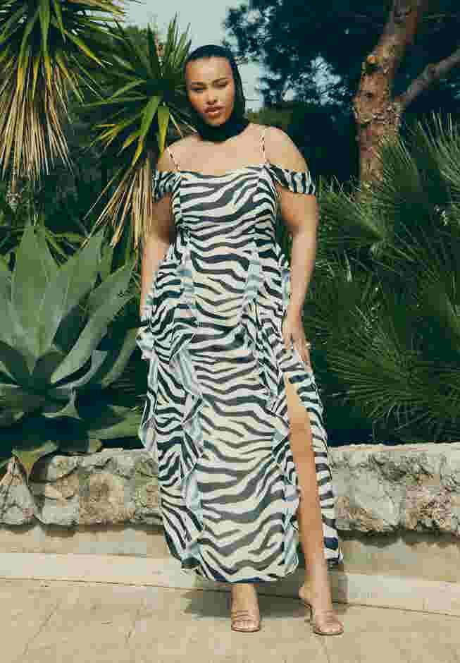 Printed Zebra Dress image number 0