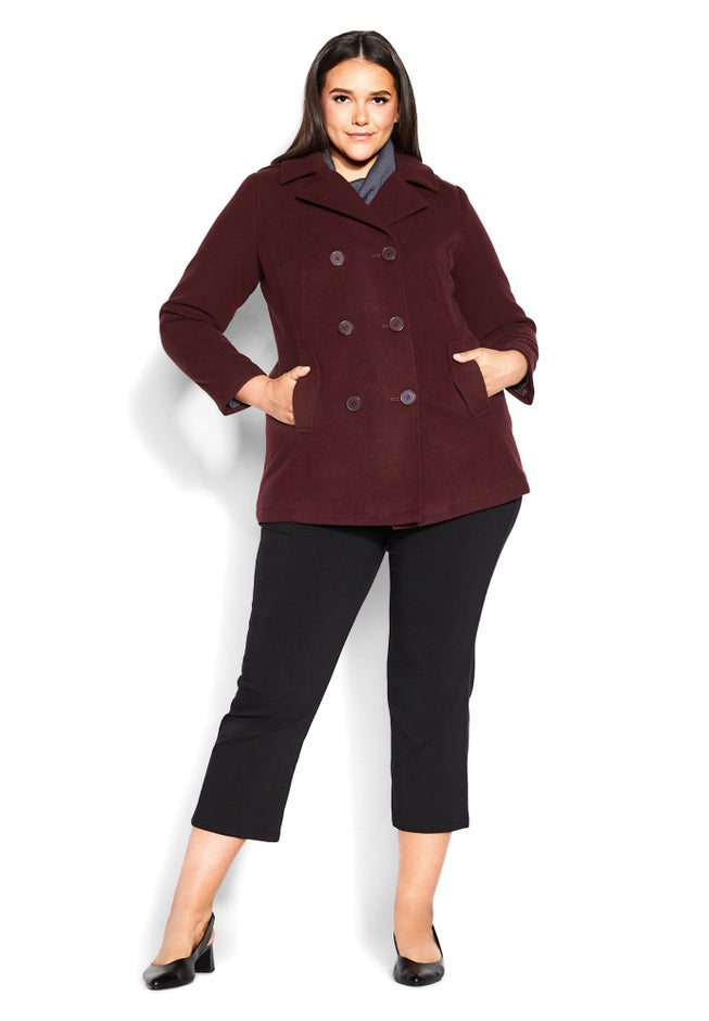 Faux Wool Peacoat image number 1