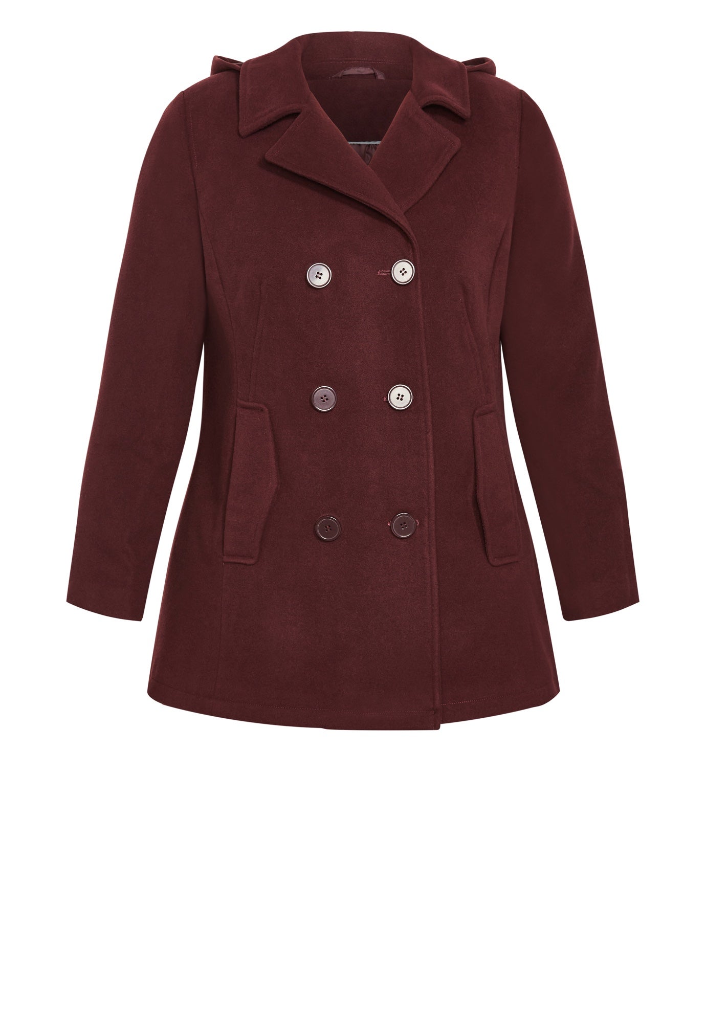 Faux Wool Peacoat image number 3