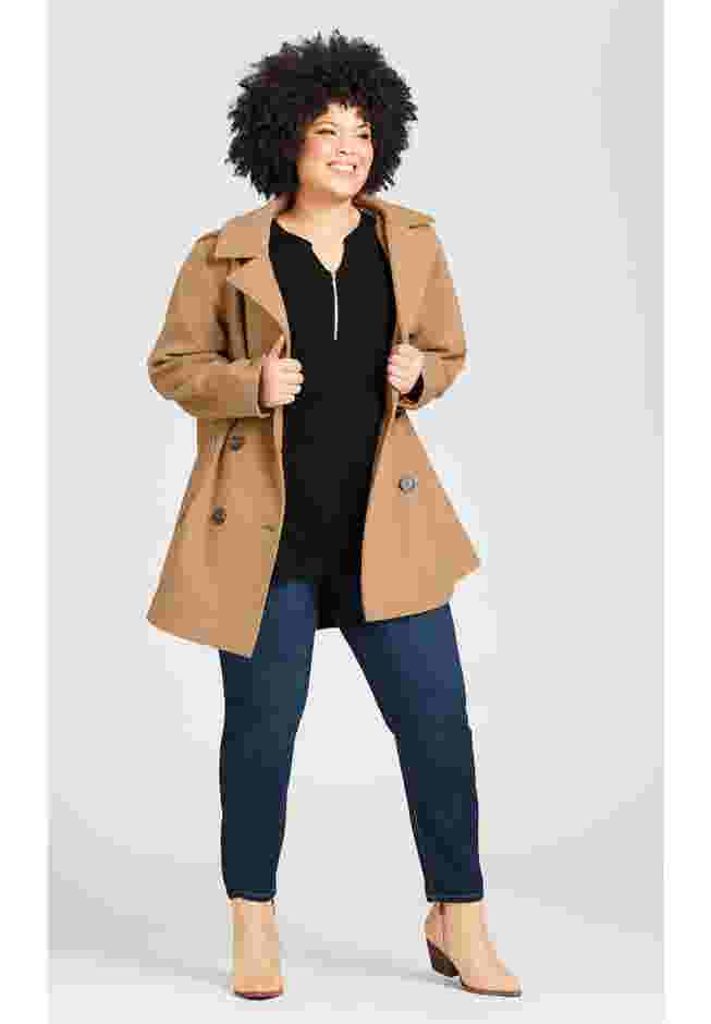 Faux Wool Peacoat image number 0