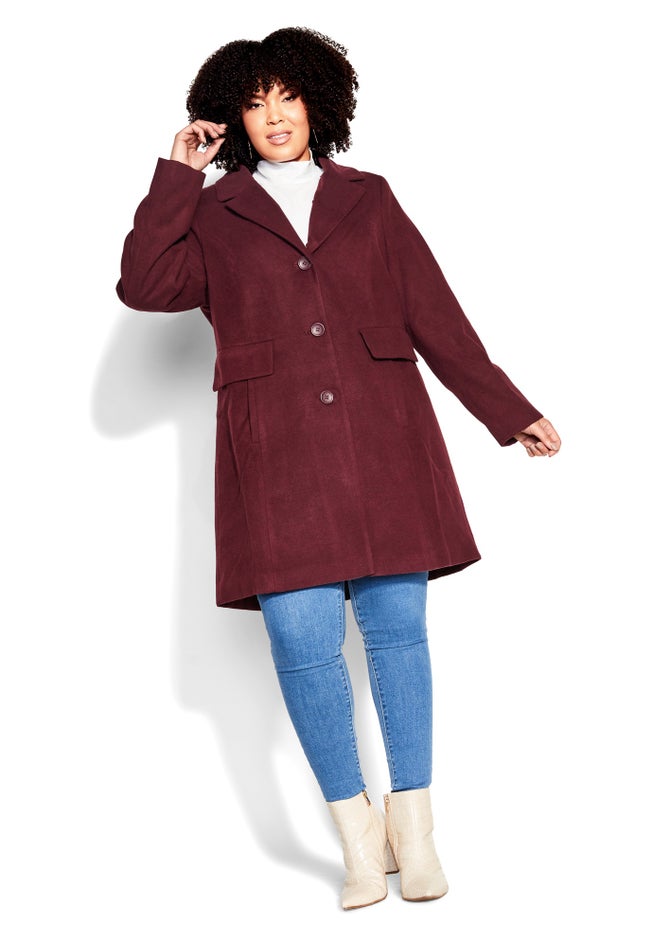 Faux Wool Long Coat image number 4