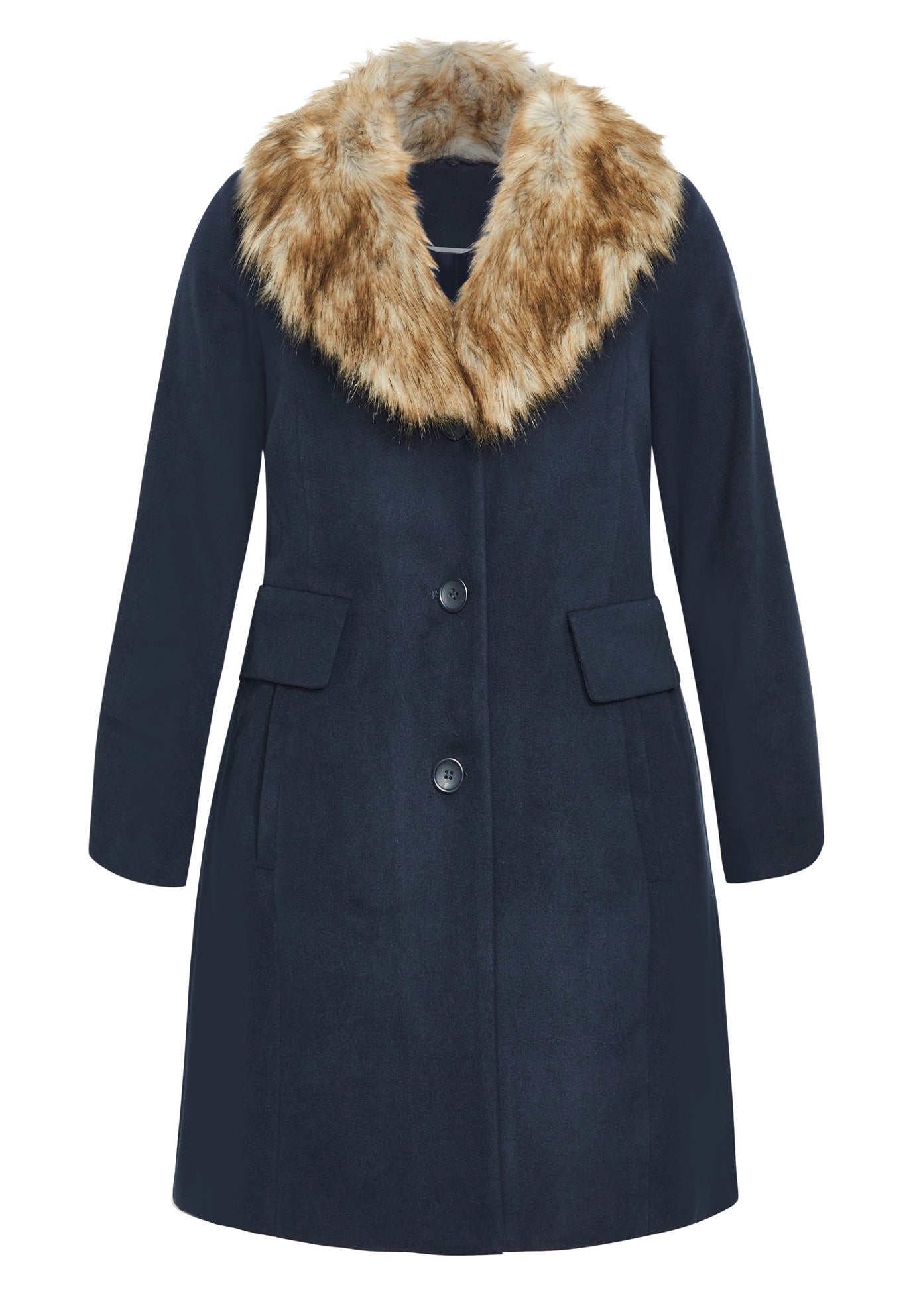 Faux Wool Long Coat image number 2