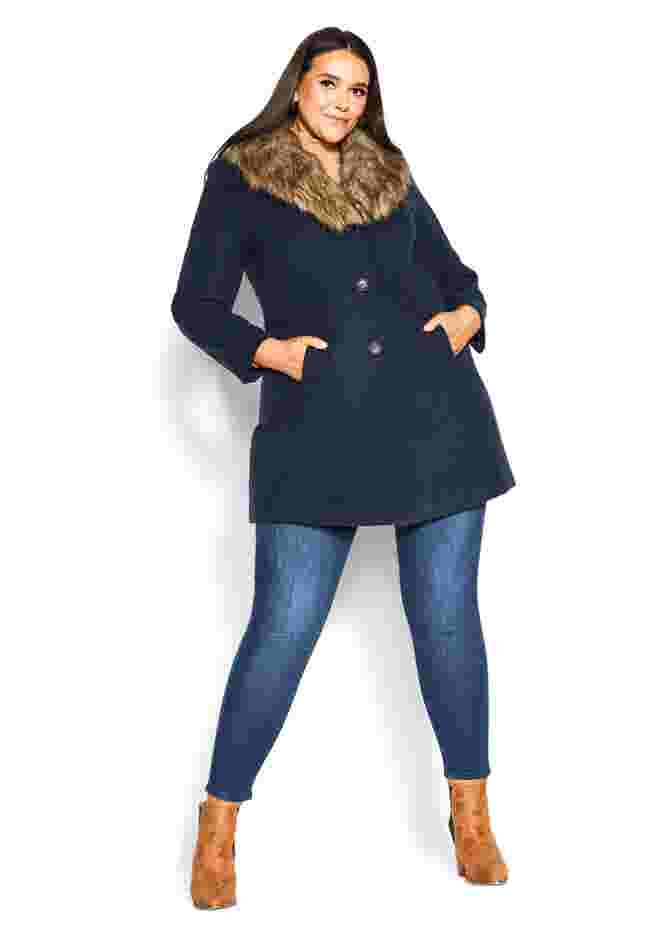 Faux Wool Long Coat image number 3