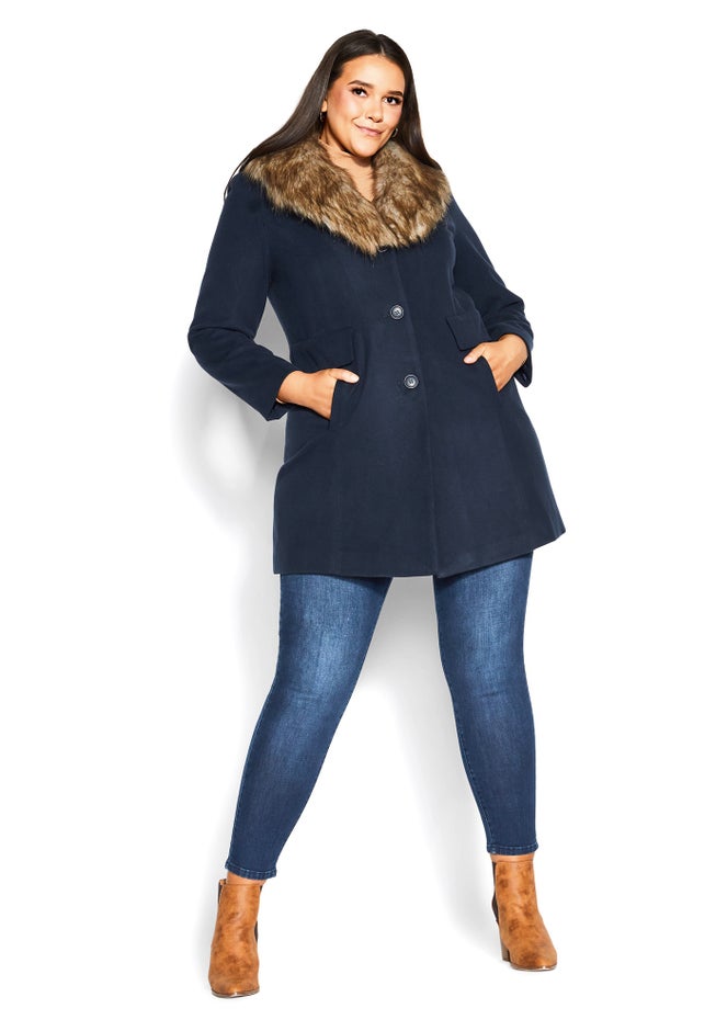 Faux Wool Long Coat image number 3