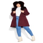 Faux Wool Long Coat image number null