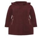 Faux Wool Plain Coat image number null