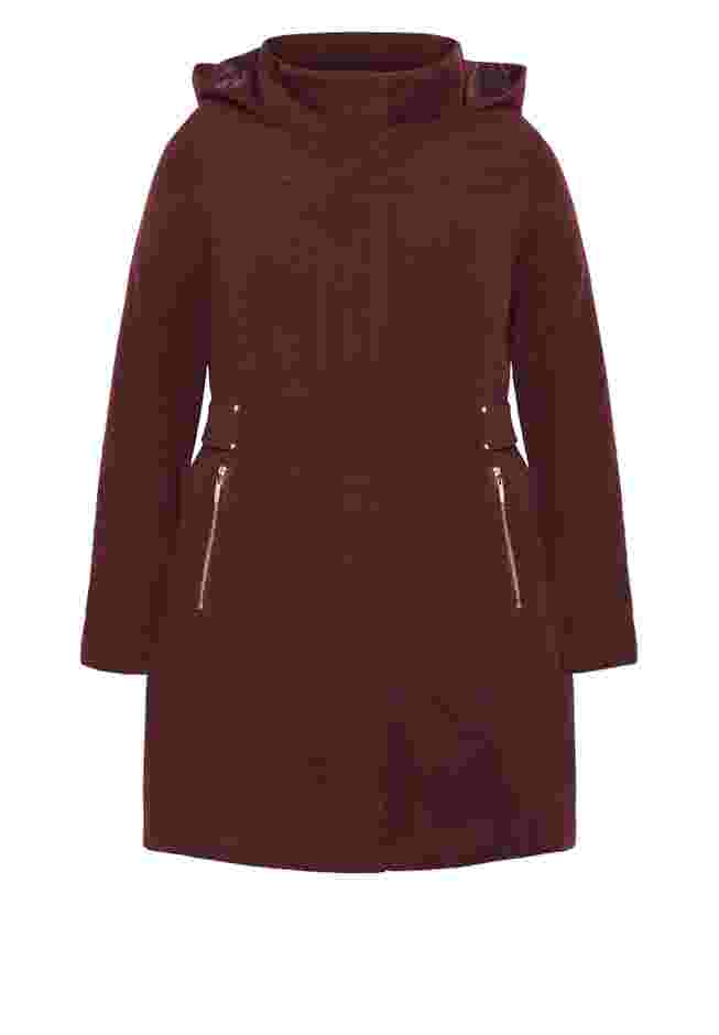 Faux Wool Plain Coat image number 2